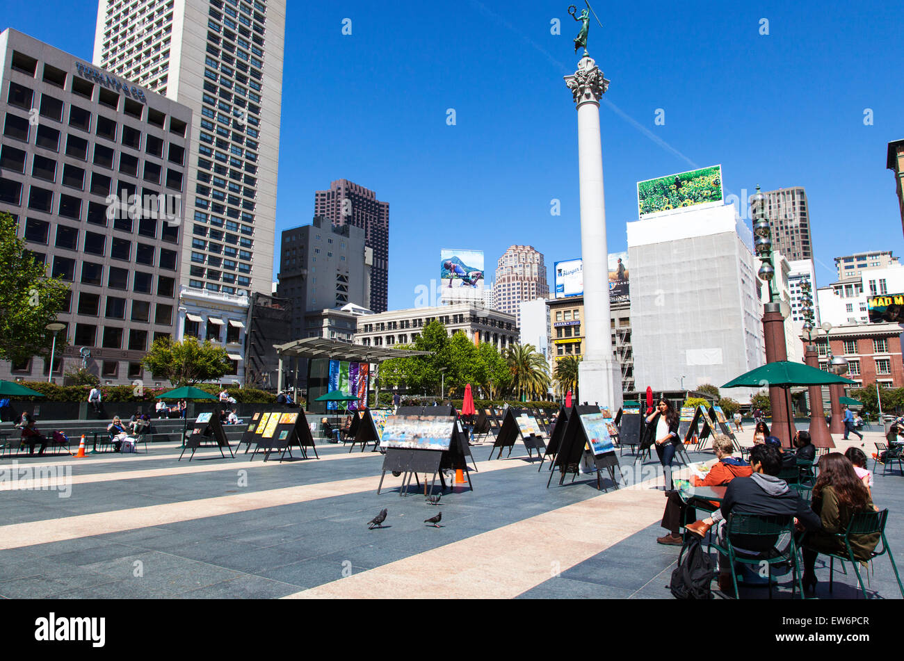 Union Square dans le centre-ville de San Francisco, USA Banque D'Images