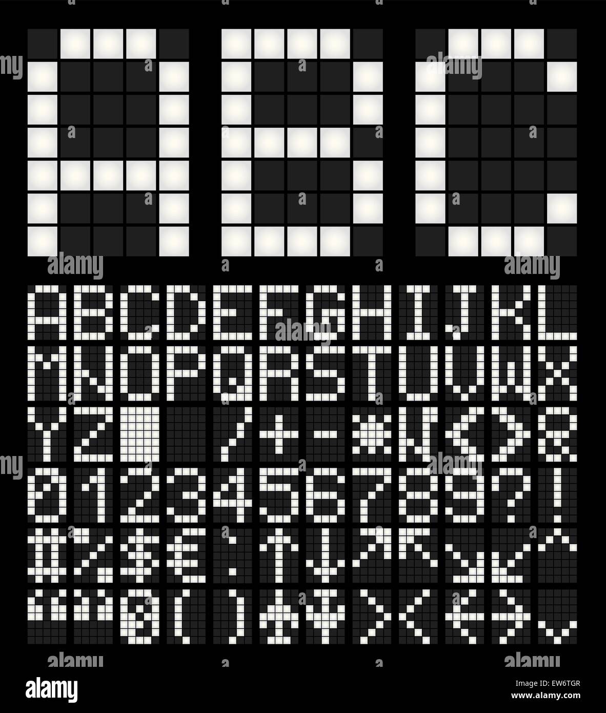polices 8 bits Illustration de Vecteur