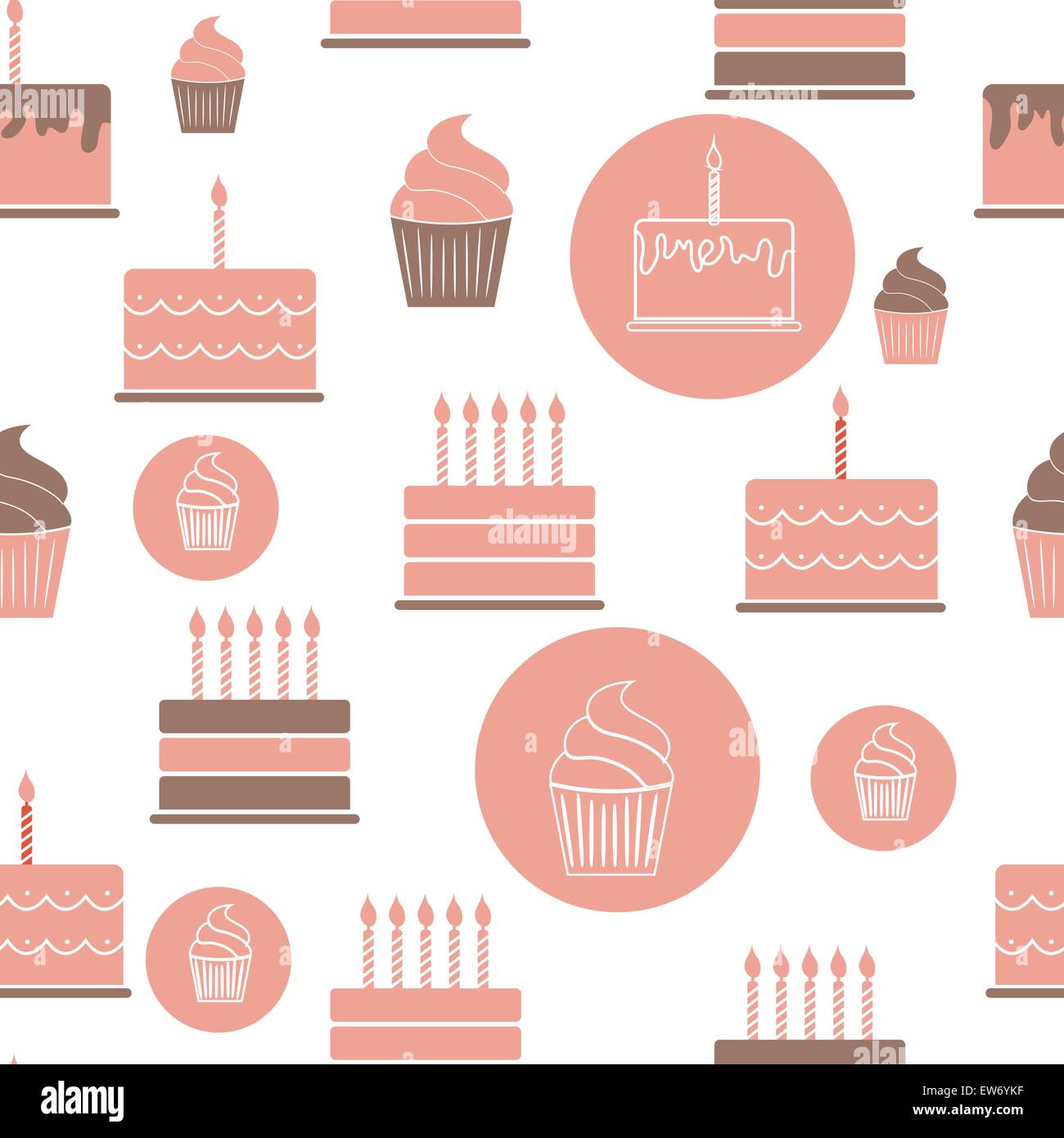 Gâteau d'anniversaire Télévision de fond transparente Vector Illustrati Illustration de Vecteur