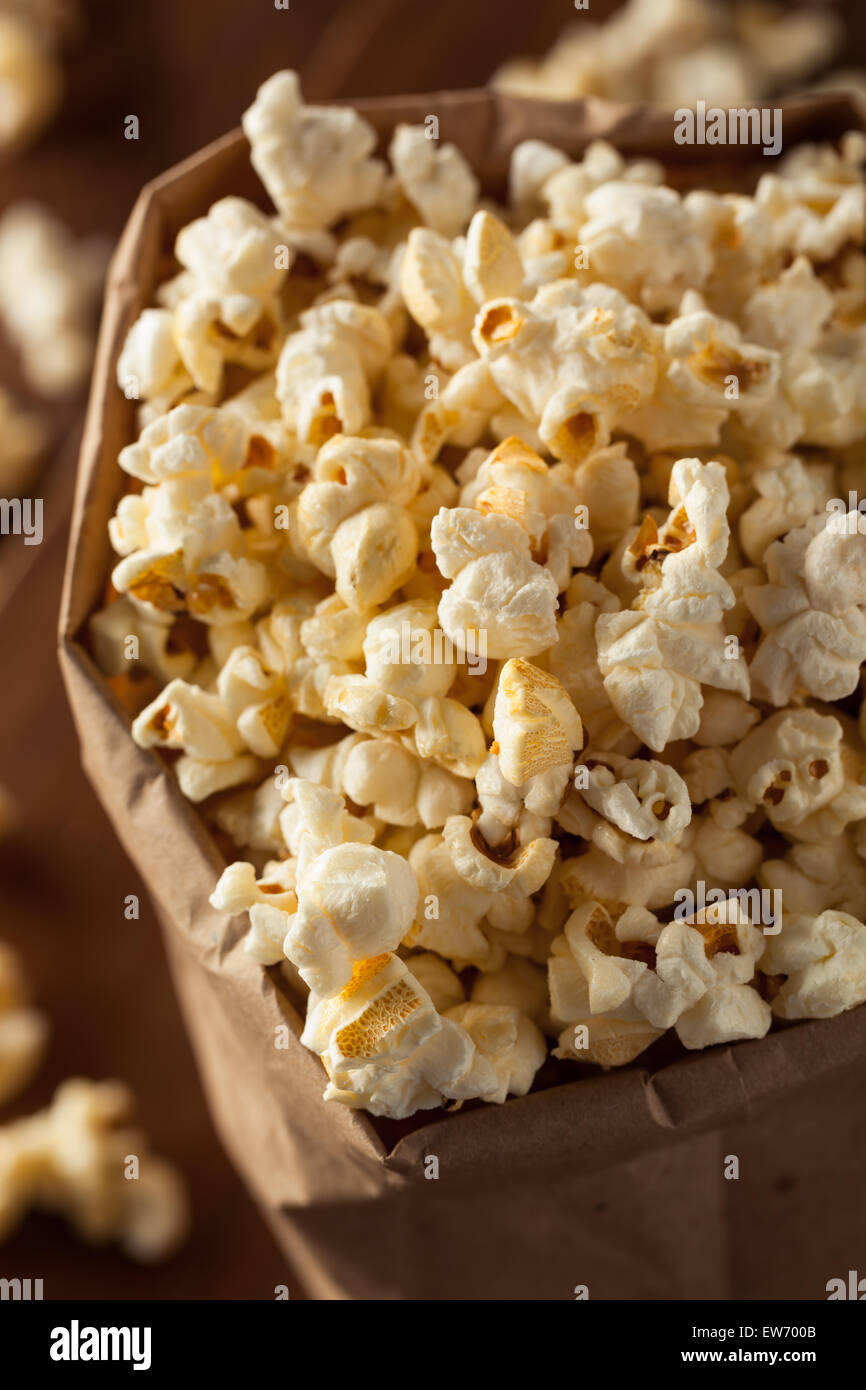 Électrique fait maison dans un sac de Popcorn Maïs Banque D'Images