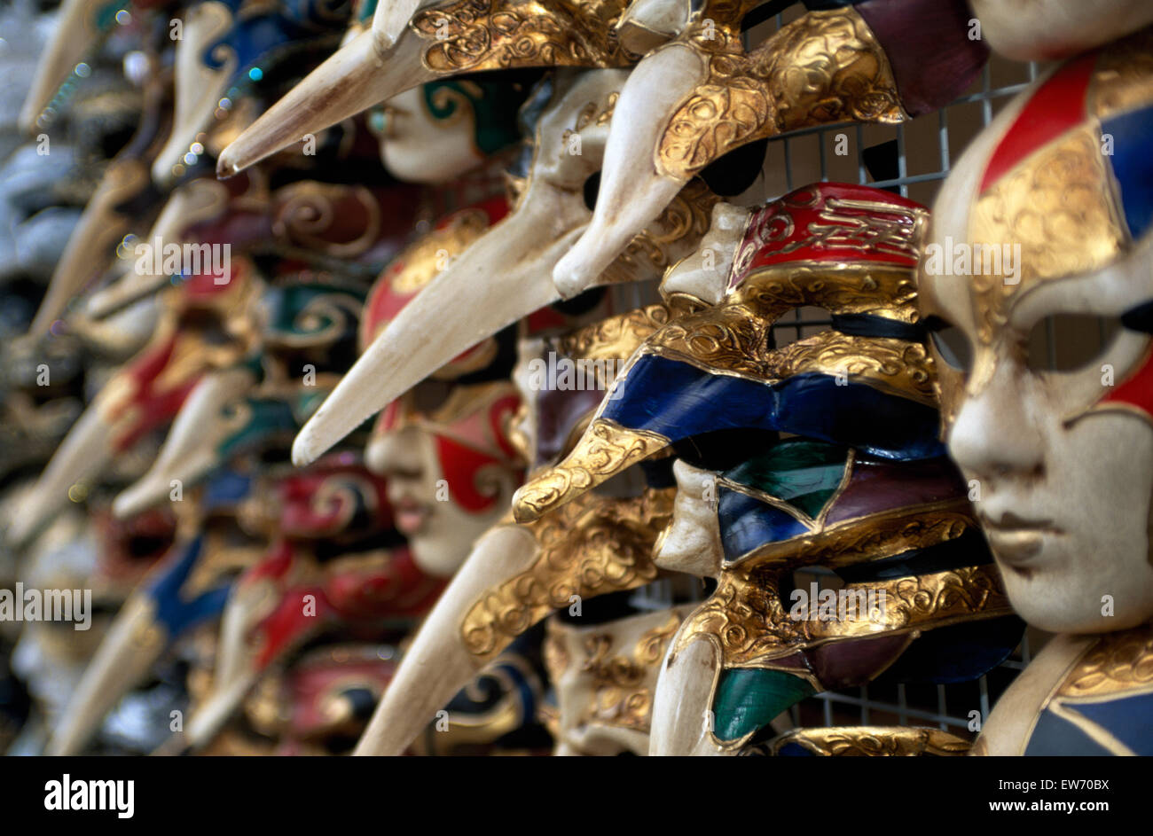 Close-up d'un groupe de masques de Venise le carnaval Banque D'Images