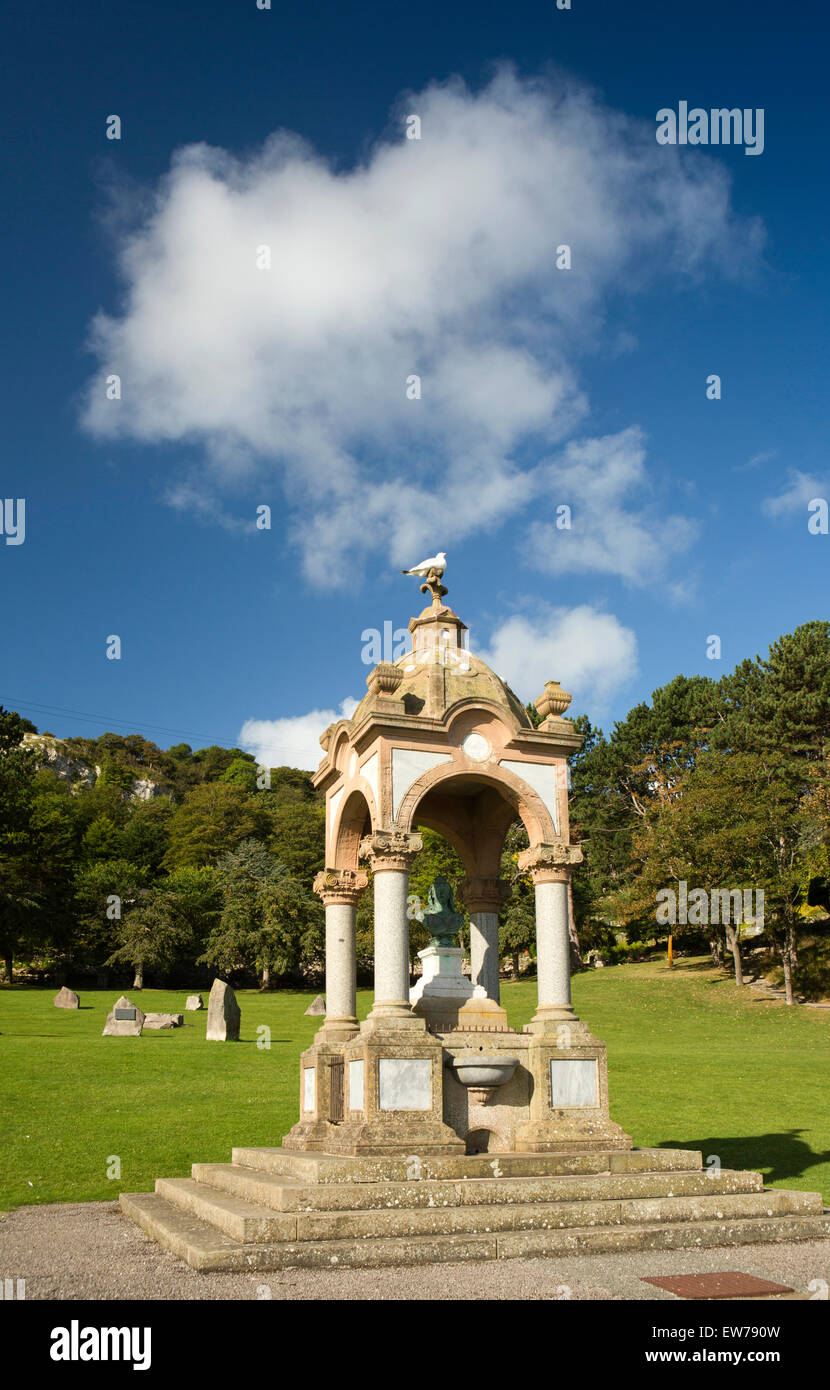 Royaume-uni, Pays de Galles, Conwy, Llandudno, Happy Valley parc public 1887 fontaine du Jubilé Banque D'Images