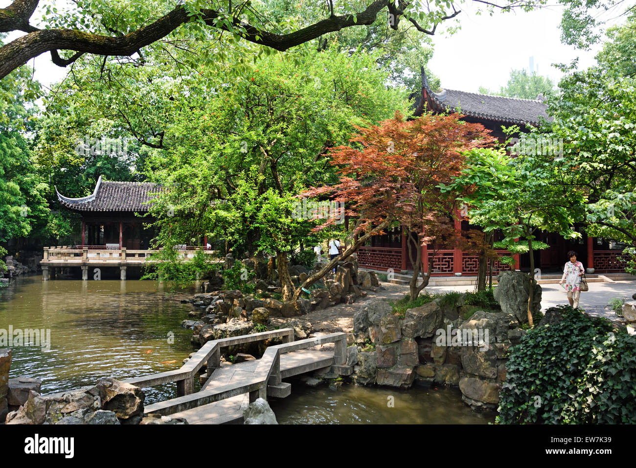 Jardins de Yuyuan de Shanghai Yu Yuan Garden Bazaar Chine chinois Banque D'Images