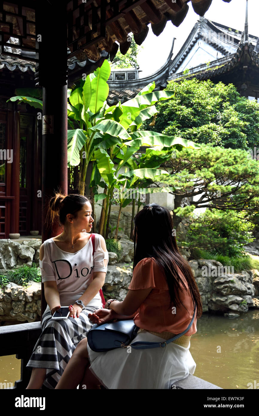 Jardins de Yuyuan de Shanghai Yu Yuan Garden Bazaar Chine chinois Banque D'Images