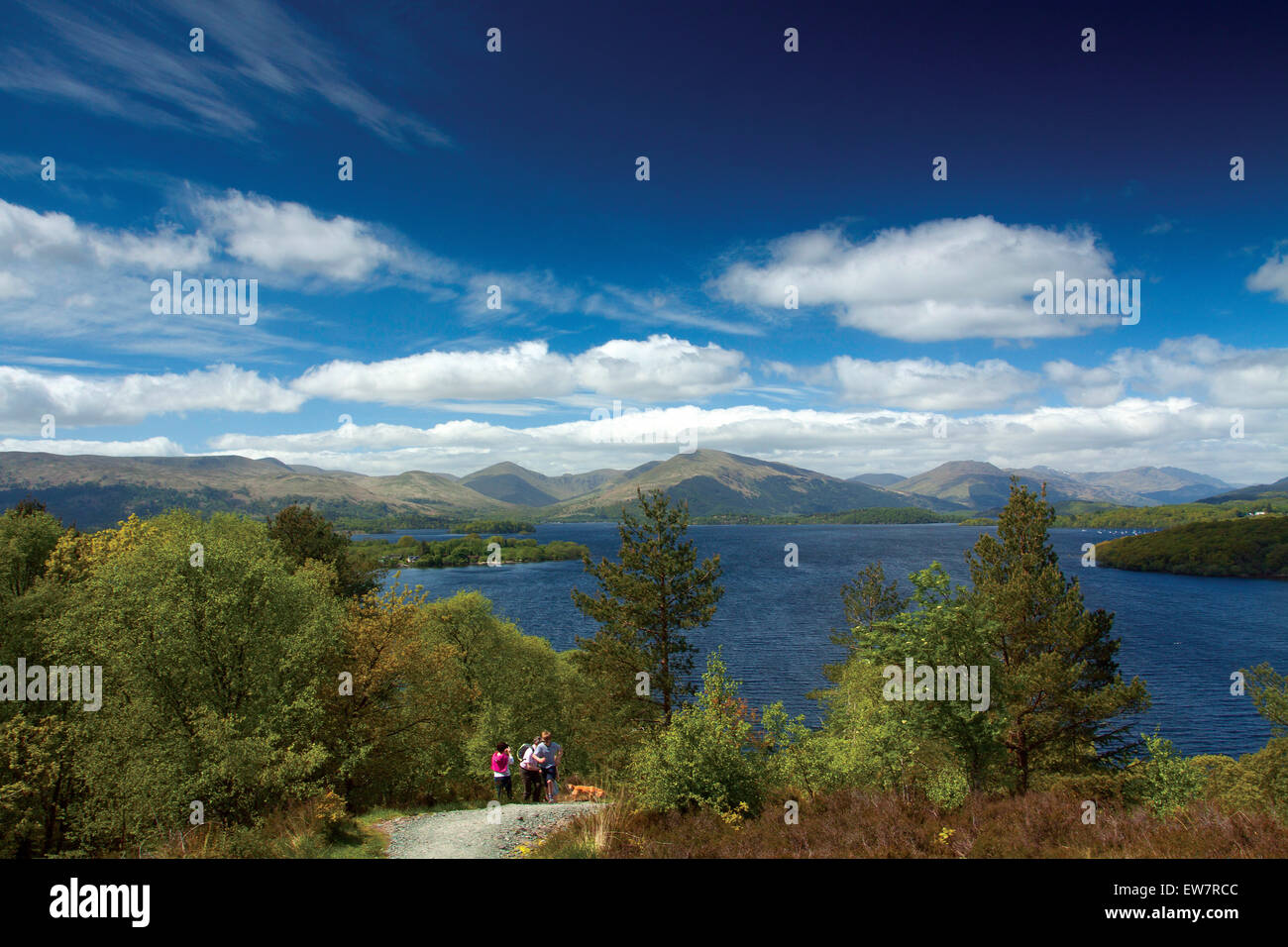 Les collines de Luss Craigie fort au-dessus de Balmaha, Loch Lomond et les Trossachs National Park Banque D'Images