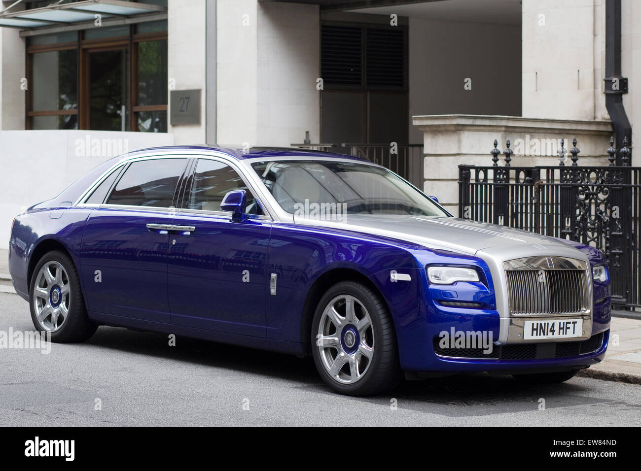 Blue Silver Ghost Rolls Royce Banque D'Images