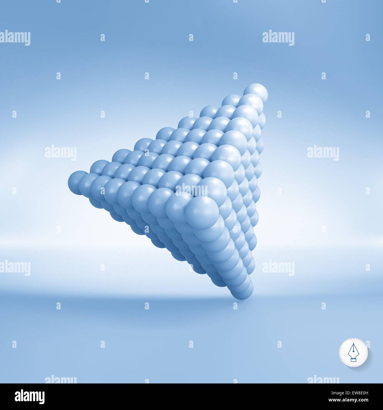 Pyramide de boules. Illustration 3D de vecteur. Peut être utilisé pour le marketing, site web, présentation. Illustration de Vecteur