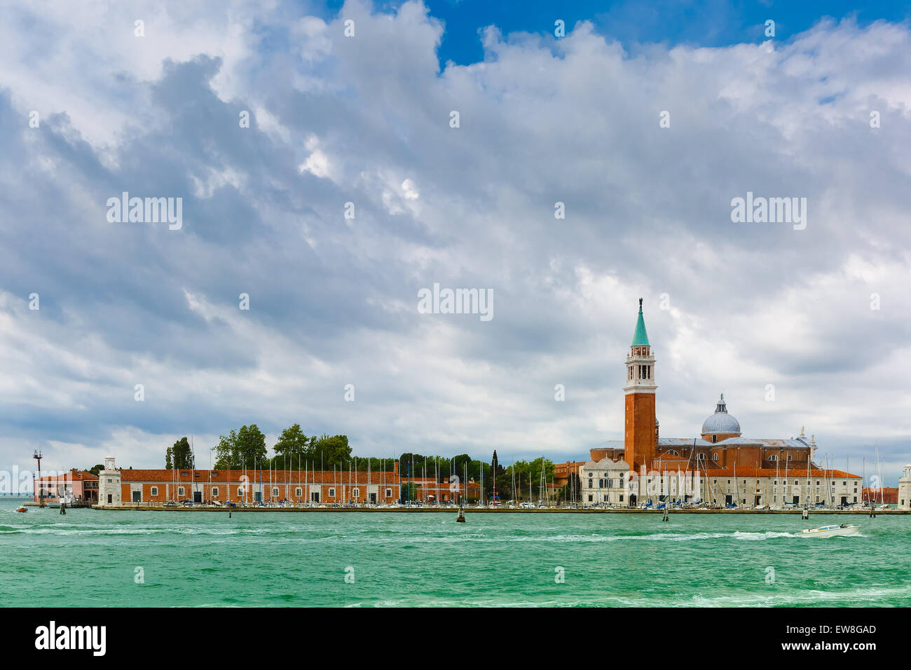 San Giorgio Maggiore dans la lagune de Venise, Italie Banque D'Images