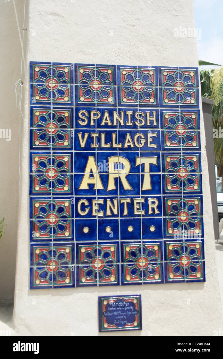 Spanish Village Art Center de Balboa Park, San Diego, Californie Banque D'Images