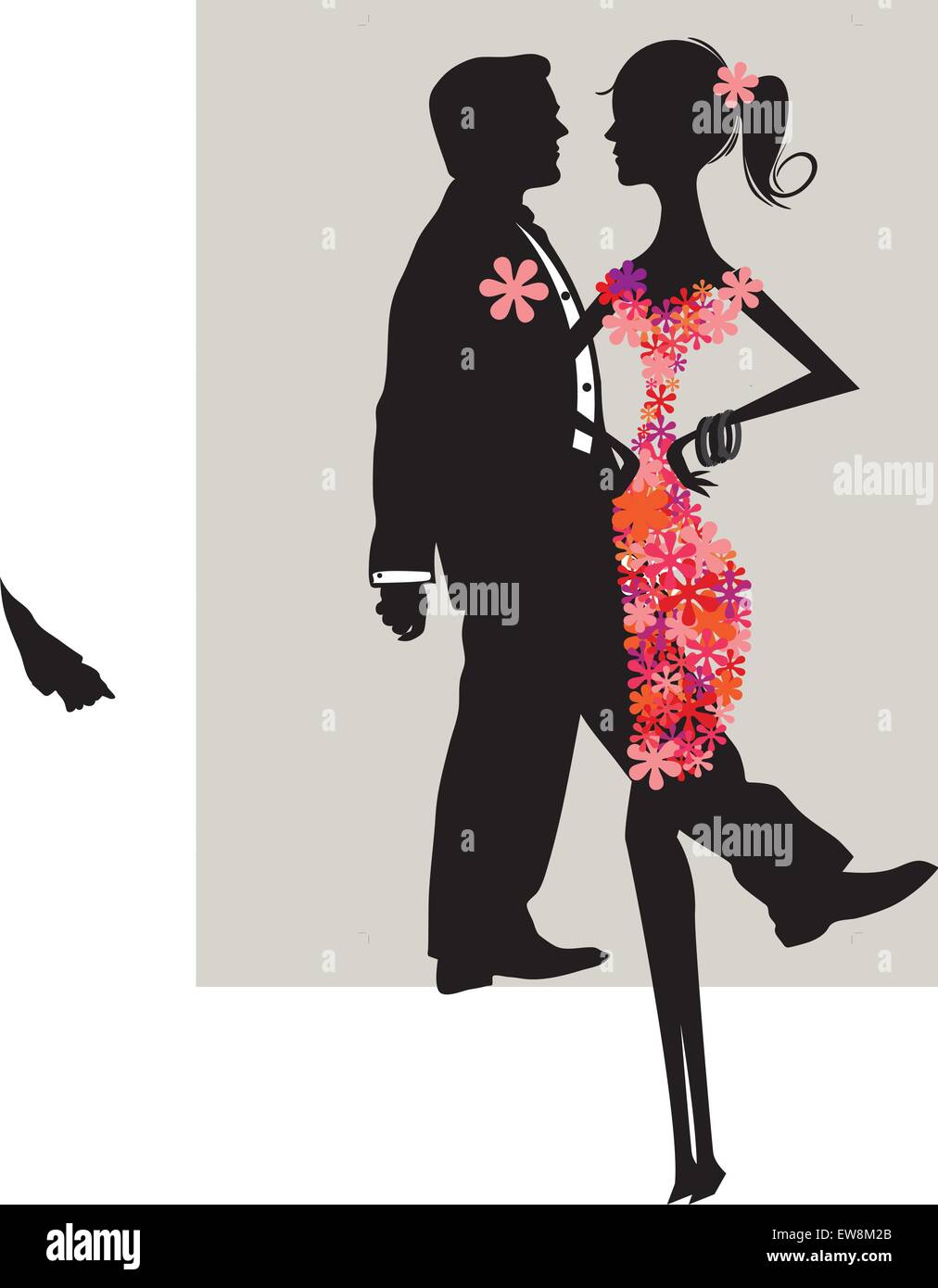 Vector Portrait d'un jeune couple Illustration de Vecteur