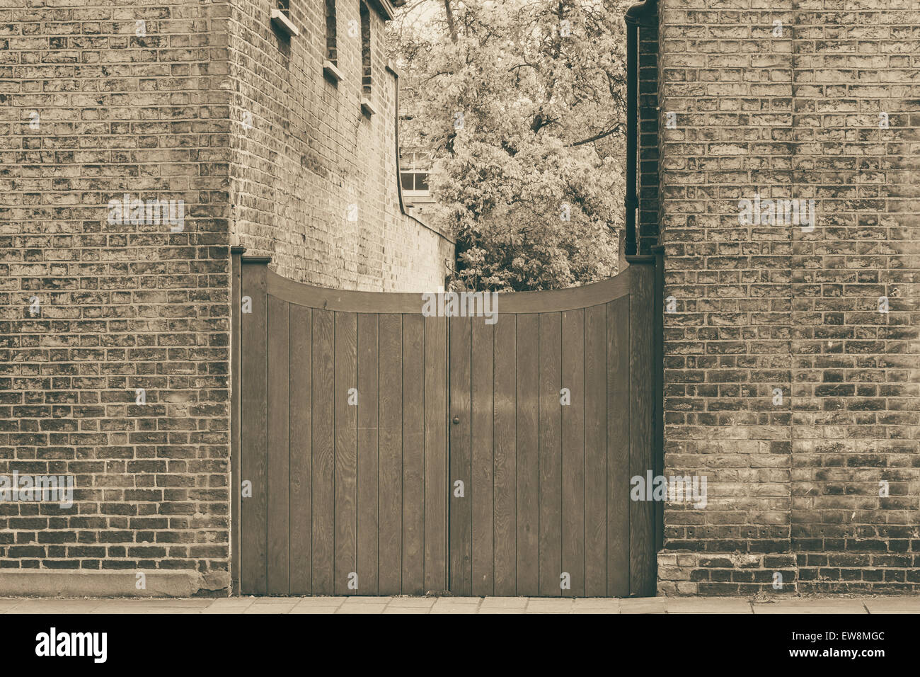 Entrée fermée d'un vieil anglais détails Banque D'Images