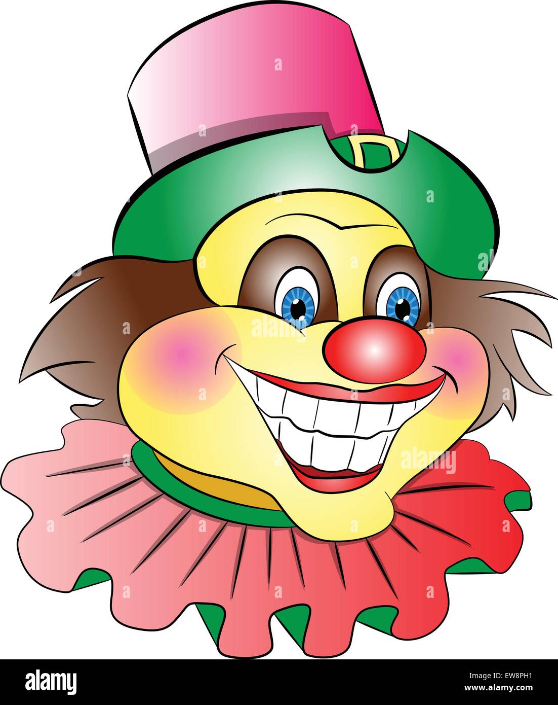 Tête de clown, vector illustration Illustration de Vecteur