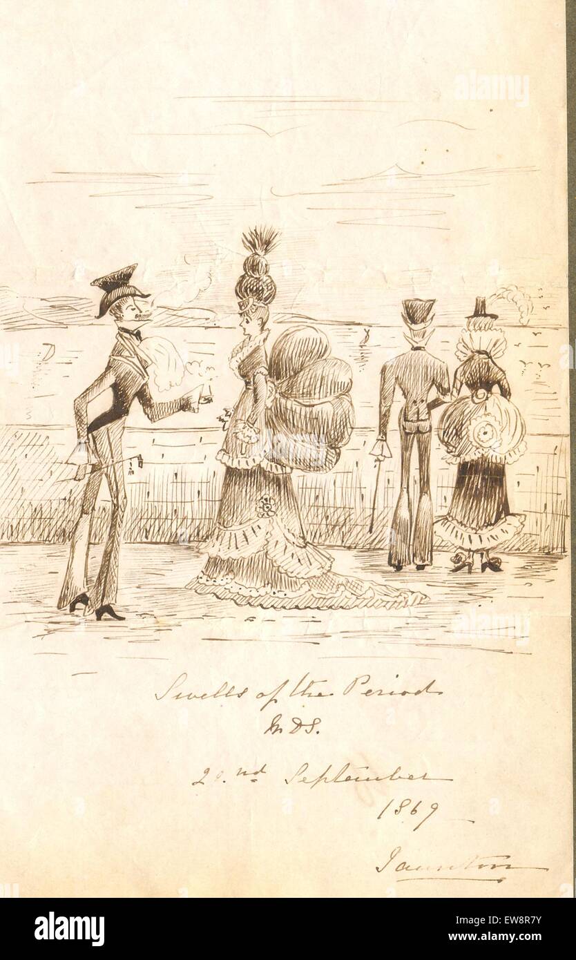 L'Amateur de croquis dessinés à la main, Houle de la période par Mabel D François valéry Banque D'Images