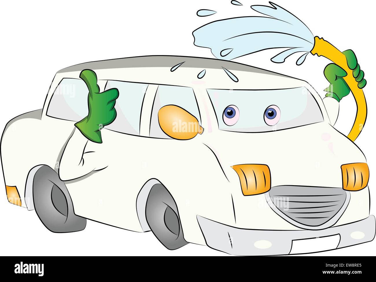 Lavage de voiture elle-même, vector illustration Illustration de Vecteur