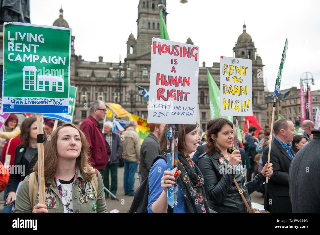 Glasgow, Ecosse. 20 Juin, 2015. Démonstration anti-austérité tenu à Glasgow pour coïncider avec l'Assemblée du peuple contre l'austérité demo lieu à London. Crédit : Tony Clerkson/Alamy Live News Banque D'Images