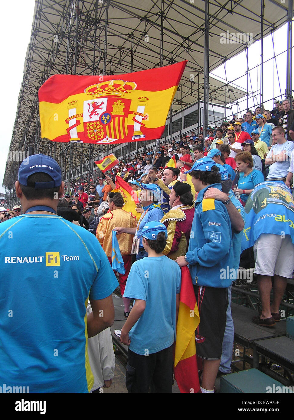 Le Grand Prix du Brésil 2005 s'est tenu le 25 septembre sur le circuit Interlagos, où Fernando Alonso a remporté son premier titre de champion du monde de formule 1. Banque D'Images