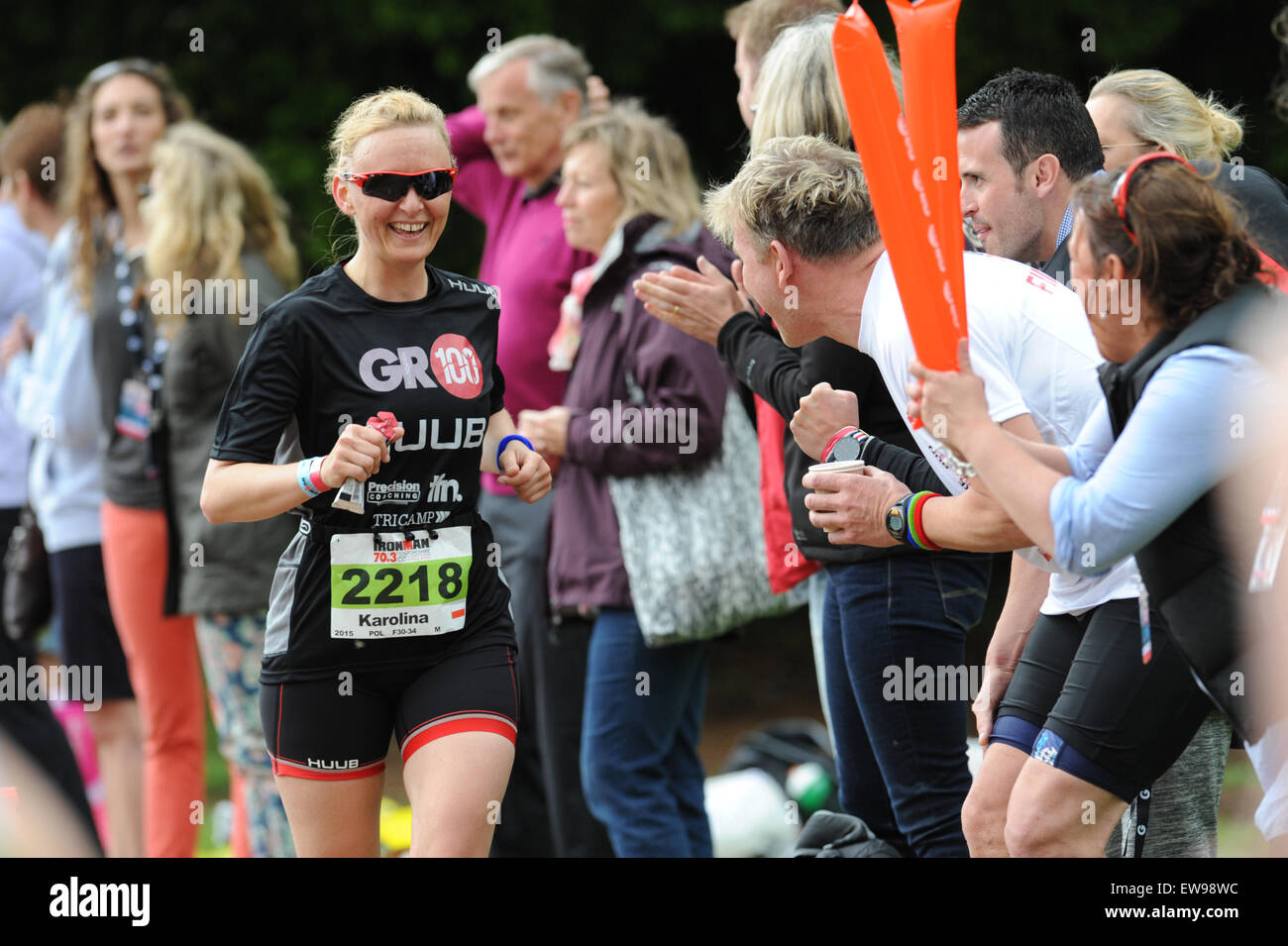 Television Chef Gordon Ramsey est concurrentiel dans le Staffordshire 70.3 Ironman. Banque D'Images