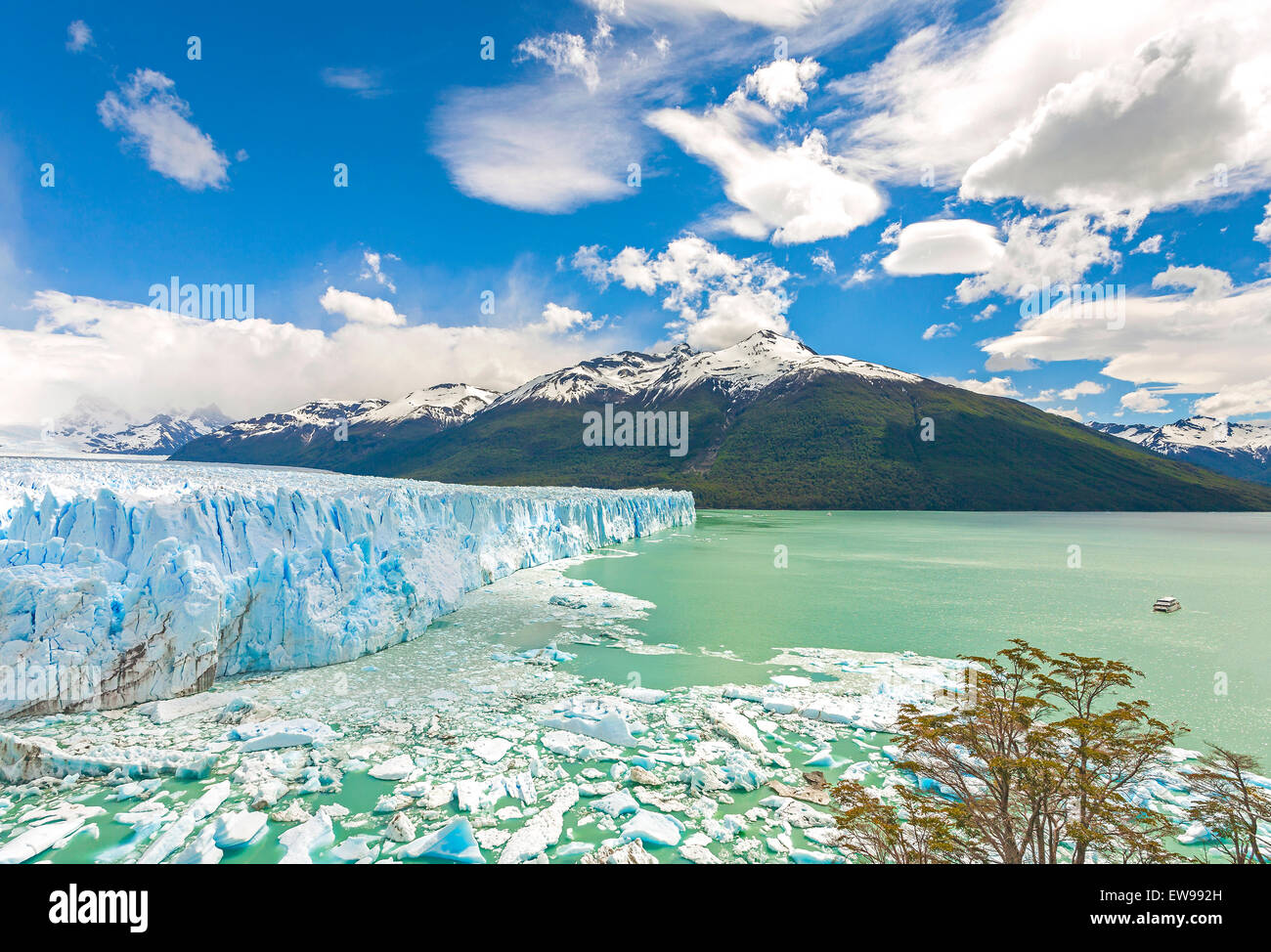 Glacier Perito Moreno en Argentine. Banque D'Images