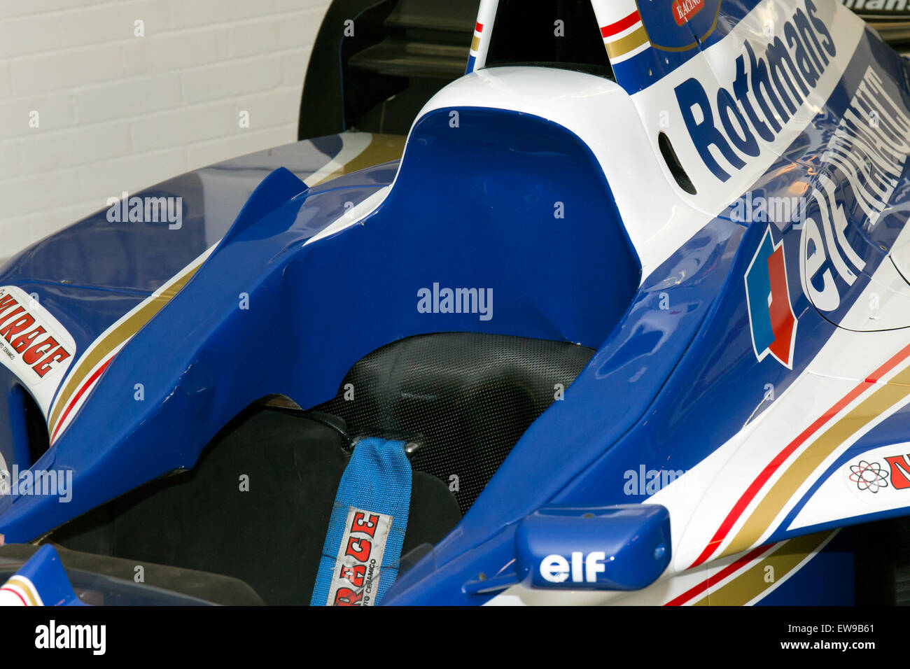 Williams FW18 Collection Grand prix Donington cockpit Banque D'Images