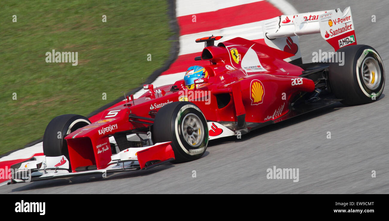 Fernando Alonso 2012 Malaisie admissibles Banque D'Images