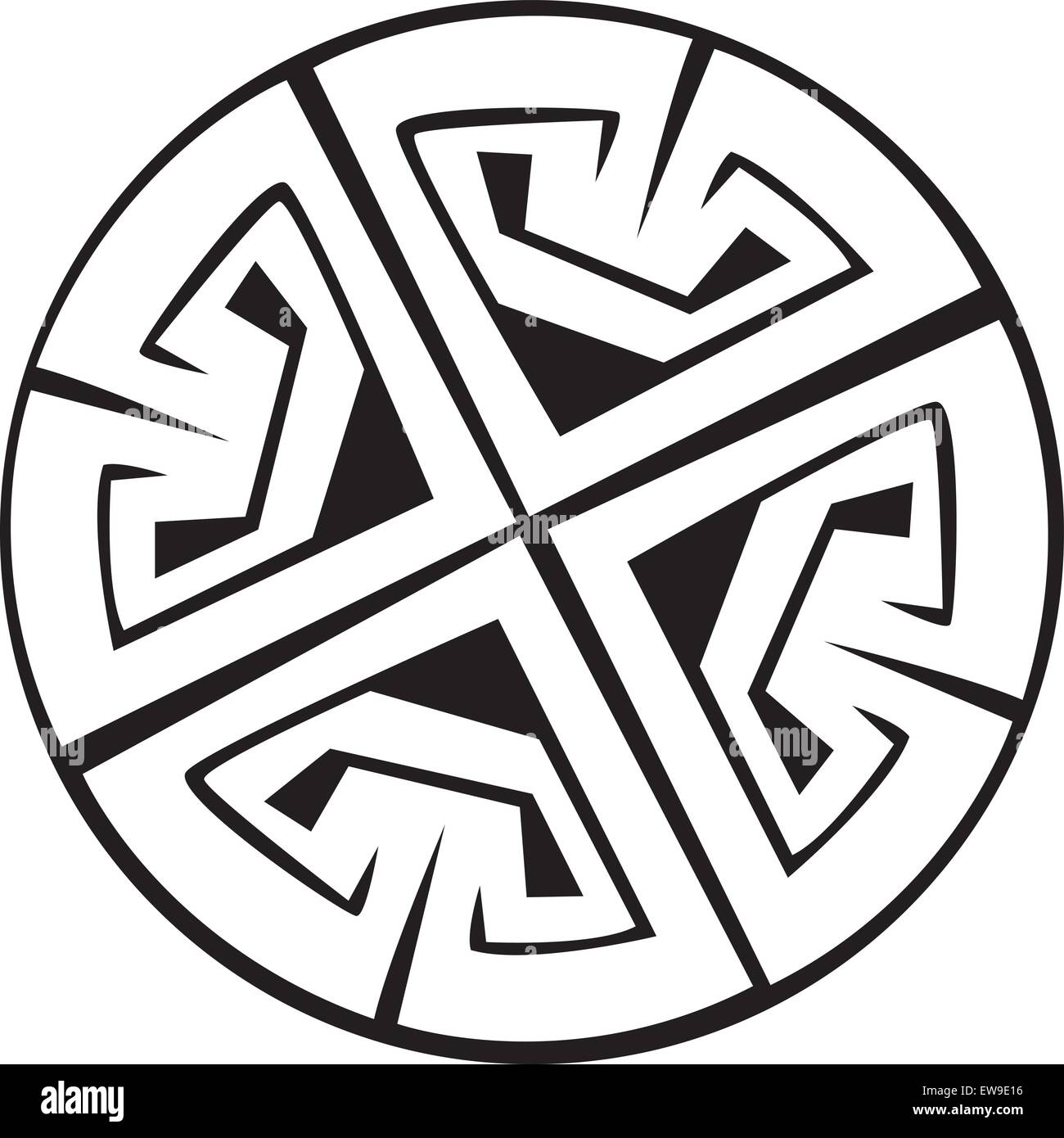 Un vecteur illustration d'un modèle celtique et noeuds avec un beau design, isolé sur fond blanc. Parfait pour un tatouage ou Illustration de Vecteur