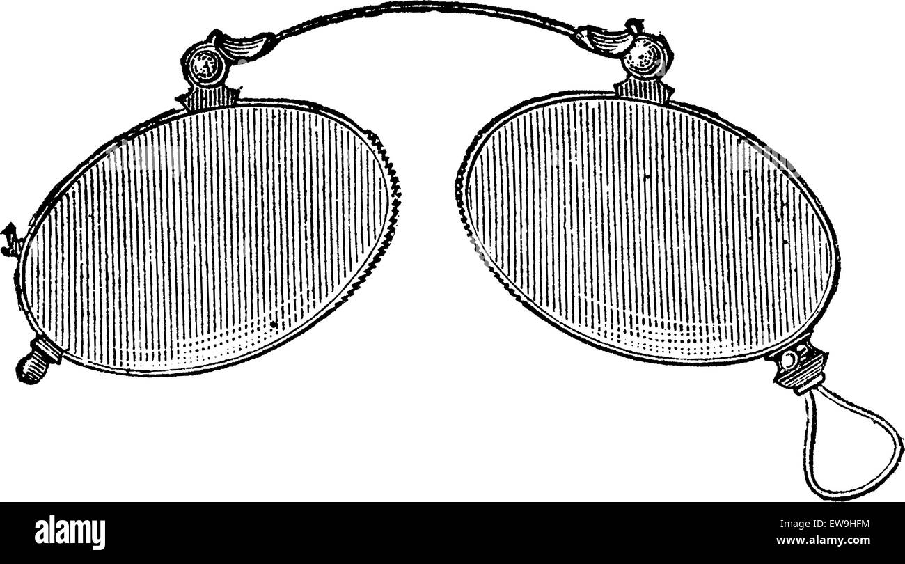 Pince nez glasses Banque d'images noir et blanc - Alamy