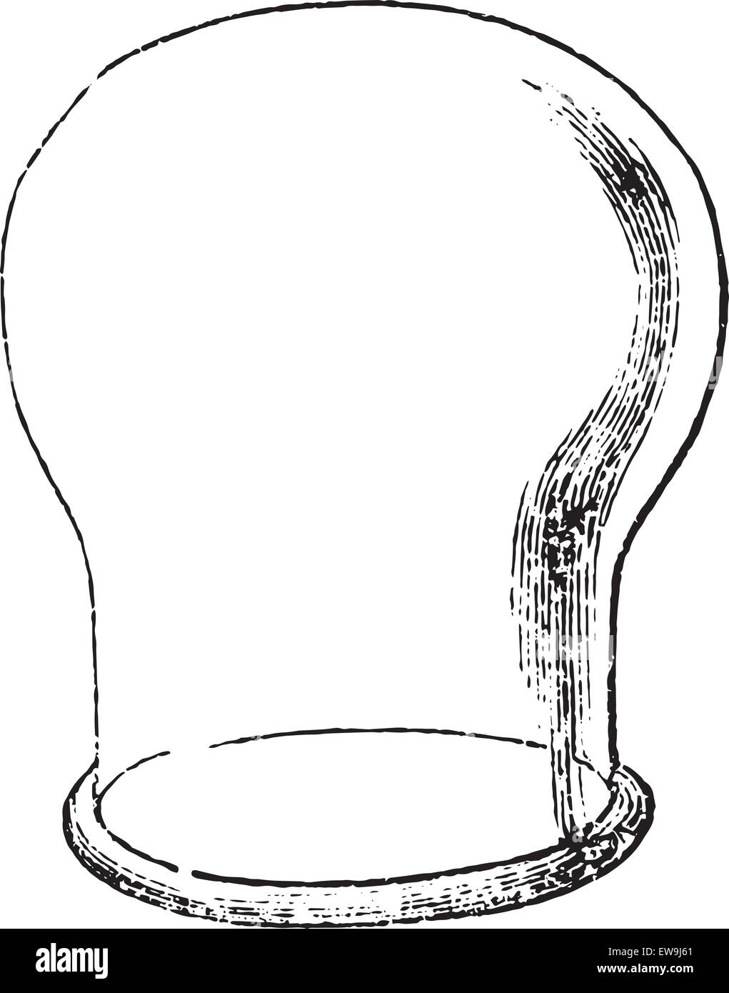 Ventouse ou Sucker, vintage engraved illustration. Dictionnaire de médecine habituelle par le Dr Labarthe - 1885. Illustration de Vecteur