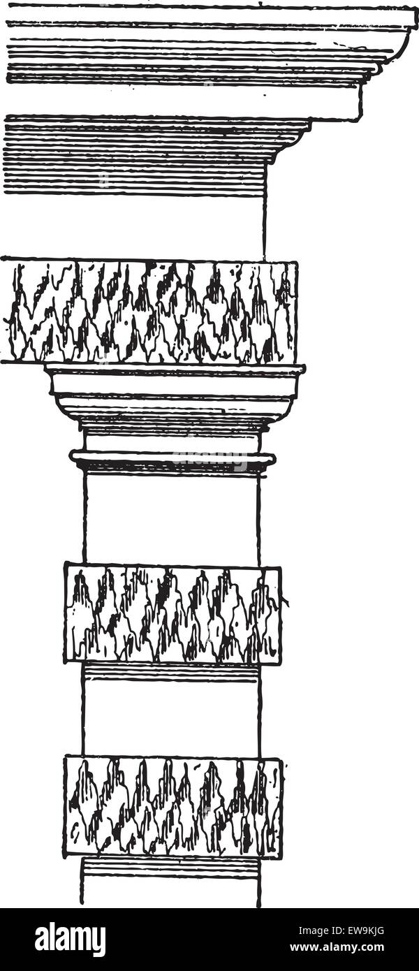 Stalactite, vintage engraved illustration. Dictionnaire des mots et des choses - Larive et Fleury - 1895. Illustration de Vecteur