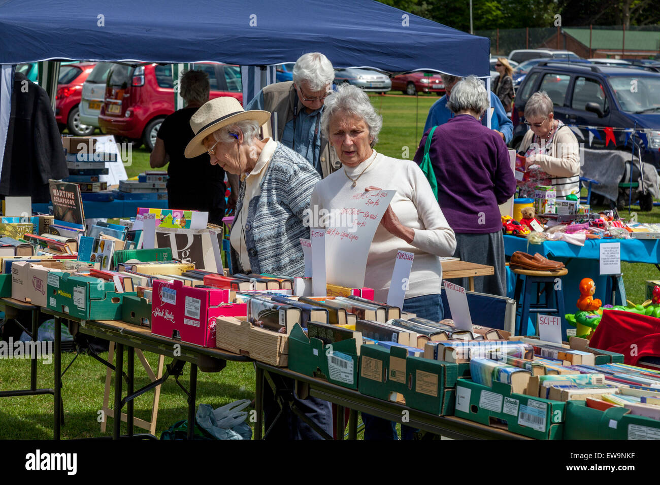 Kiosque, Maresfield Fête du Village, Maresfield, Sussex, Angleterre Banque D'Images