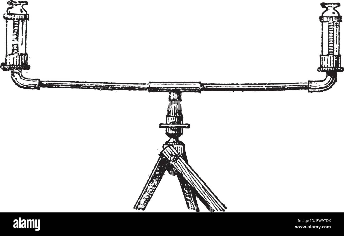Le niveau de l'eau, vintage engraved illustration. Dictionnaire des mots et des choses - Larive et Fleury - 1895 Illustration de Vecteur