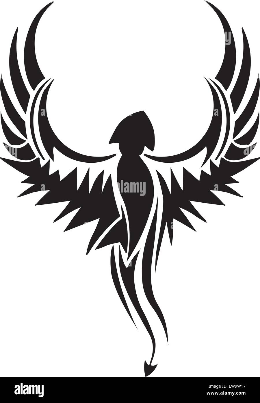 Conception De Tatouage Doiseau En Vol Vintage Engraved