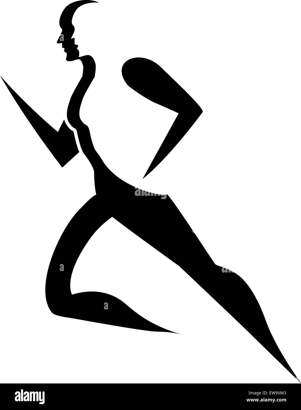 En cours d'exécution, symbole d'un homme qui court, vector illustration Illustration de Vecteur