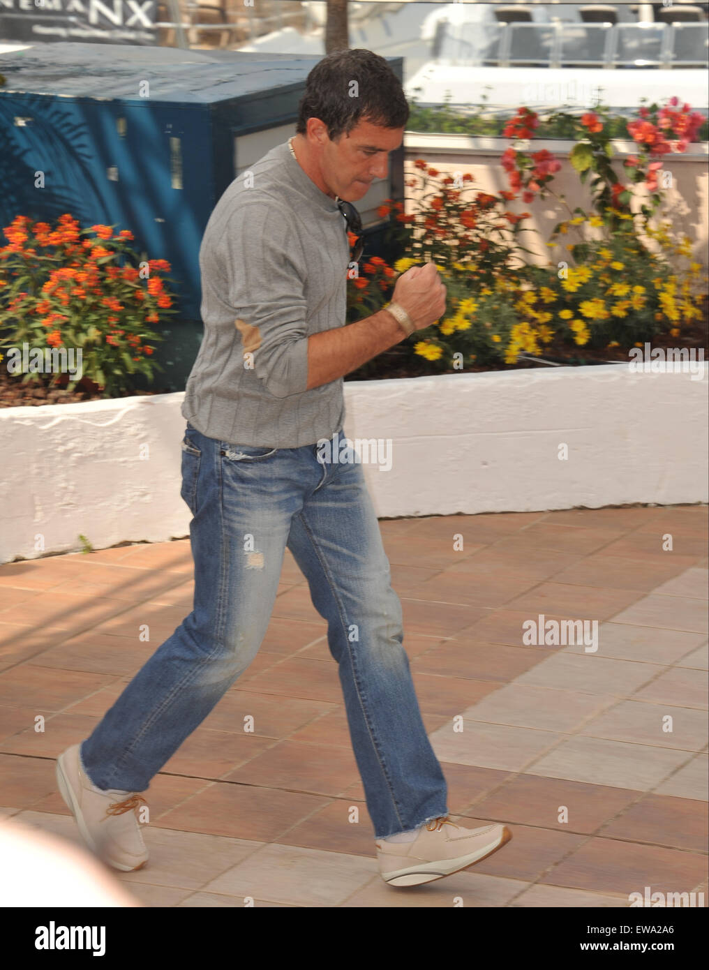 CANNES, FRANCE - 19 MAI 2011 : Antonio Banderas au photocall de son nouveau film 'La peau je vis dans' qui est en compétition au 64e Festival de Cannes. Banque D'Images