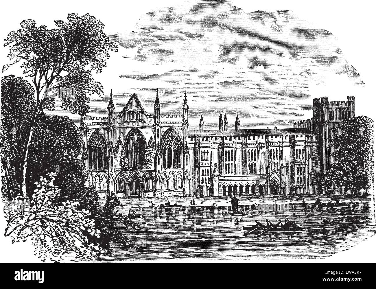 Newstead Abbey dans le Nottinghamshire, Angleterre, Royaume-Uni, vintage engraved illustration. Encyclopédie Trousset (1886 - 1891). Illustration de Vecteur Newstead Abbey dans le Nottinghamshire, Angleterre, Royaume-Uni, vintage engraved illustration. Encyclopédie Trousset (1886 - 1891). Illustration de Vecteur
