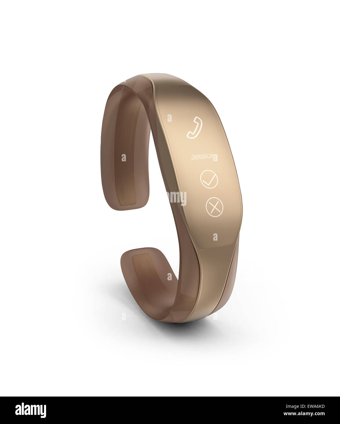 Smart élégant bracelet afficher notification d'appel entrant Photo Stock -  Alamy