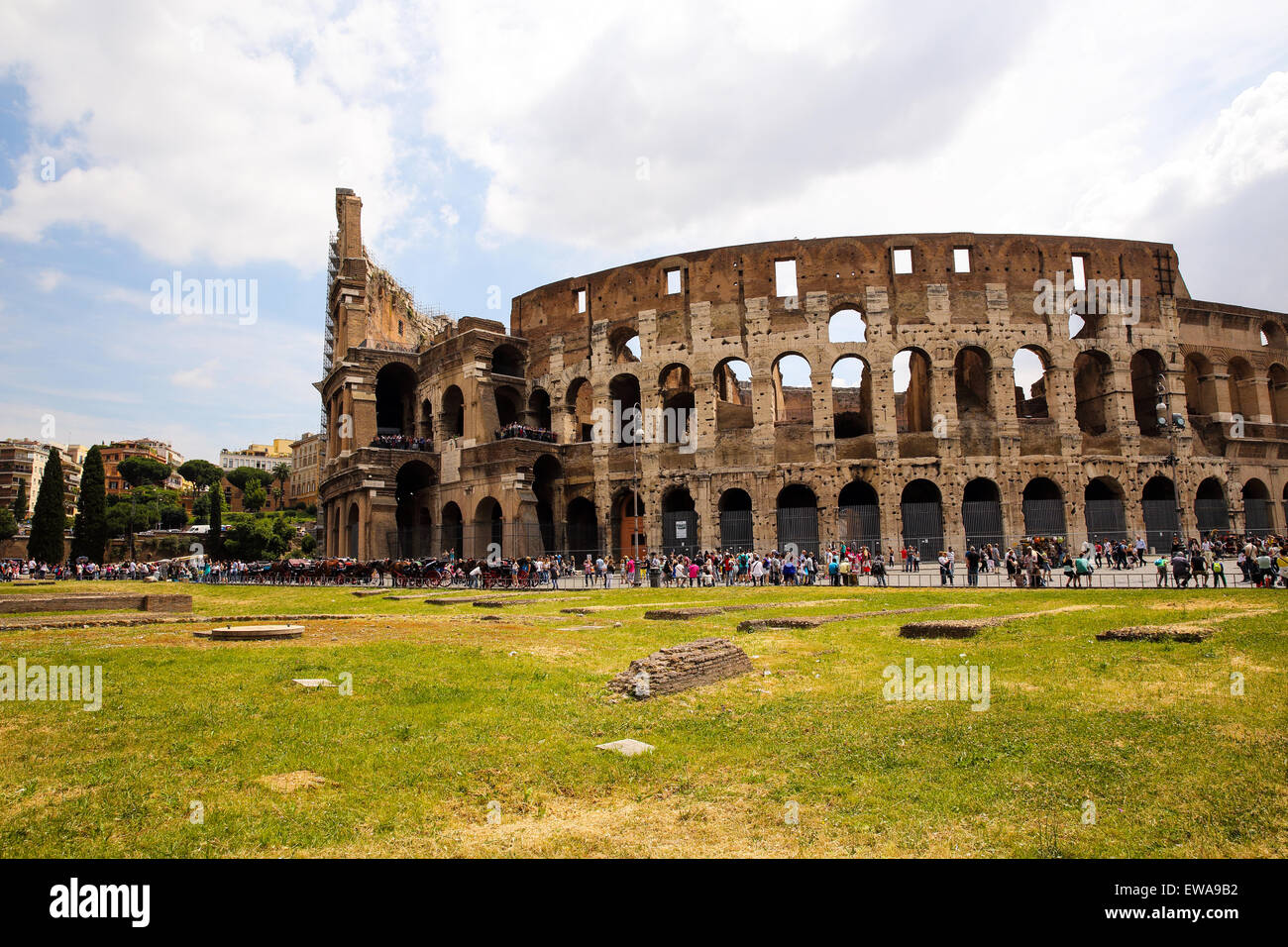 À l'échelle pour le Colisée à Rome. Banque D'Images