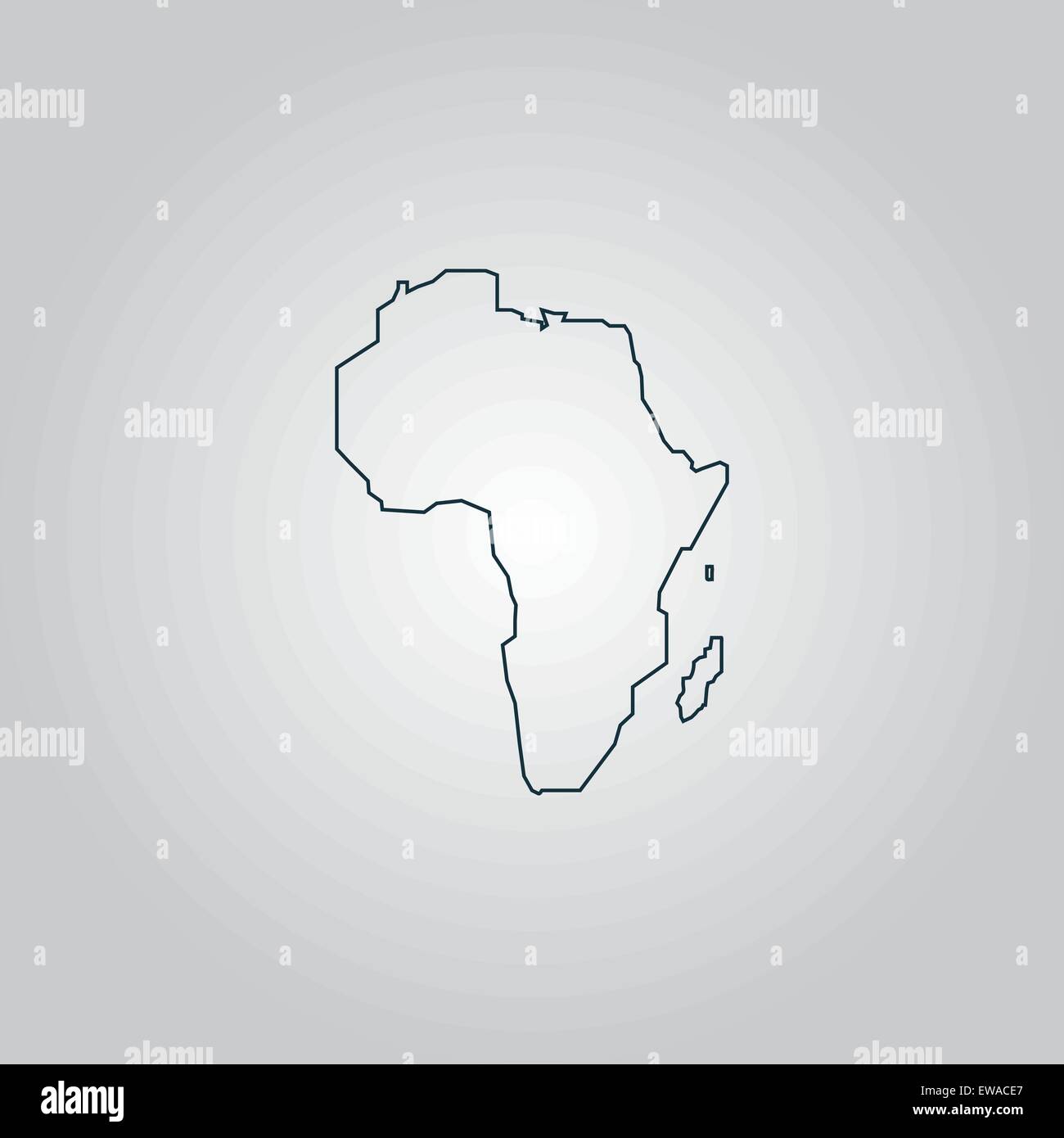 Carte de l'Afrique - l'icône Vector isolated Illustration de Vecteur