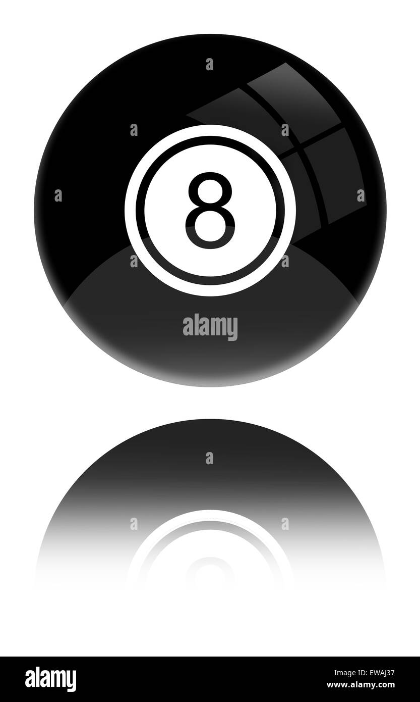 8 ball illustration. Banque D'Images