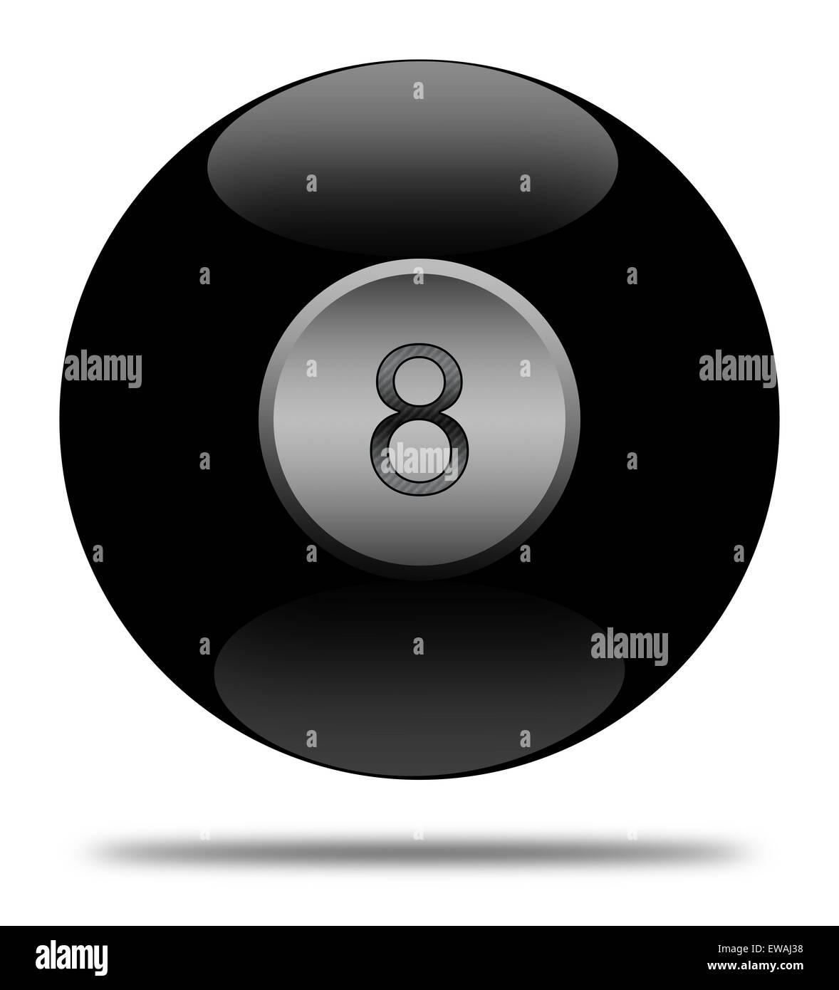 8 ball illustration. Banque D'Images