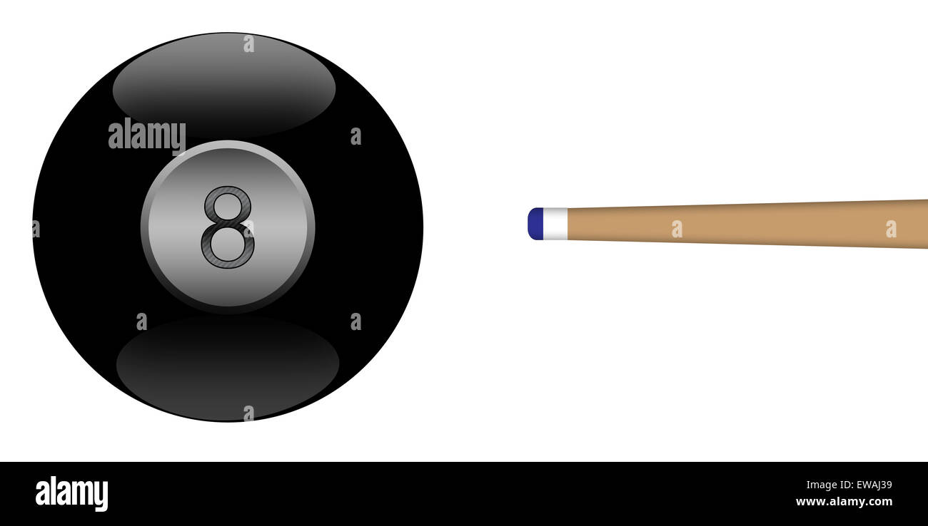 8 ball illustration. Banque D'Images