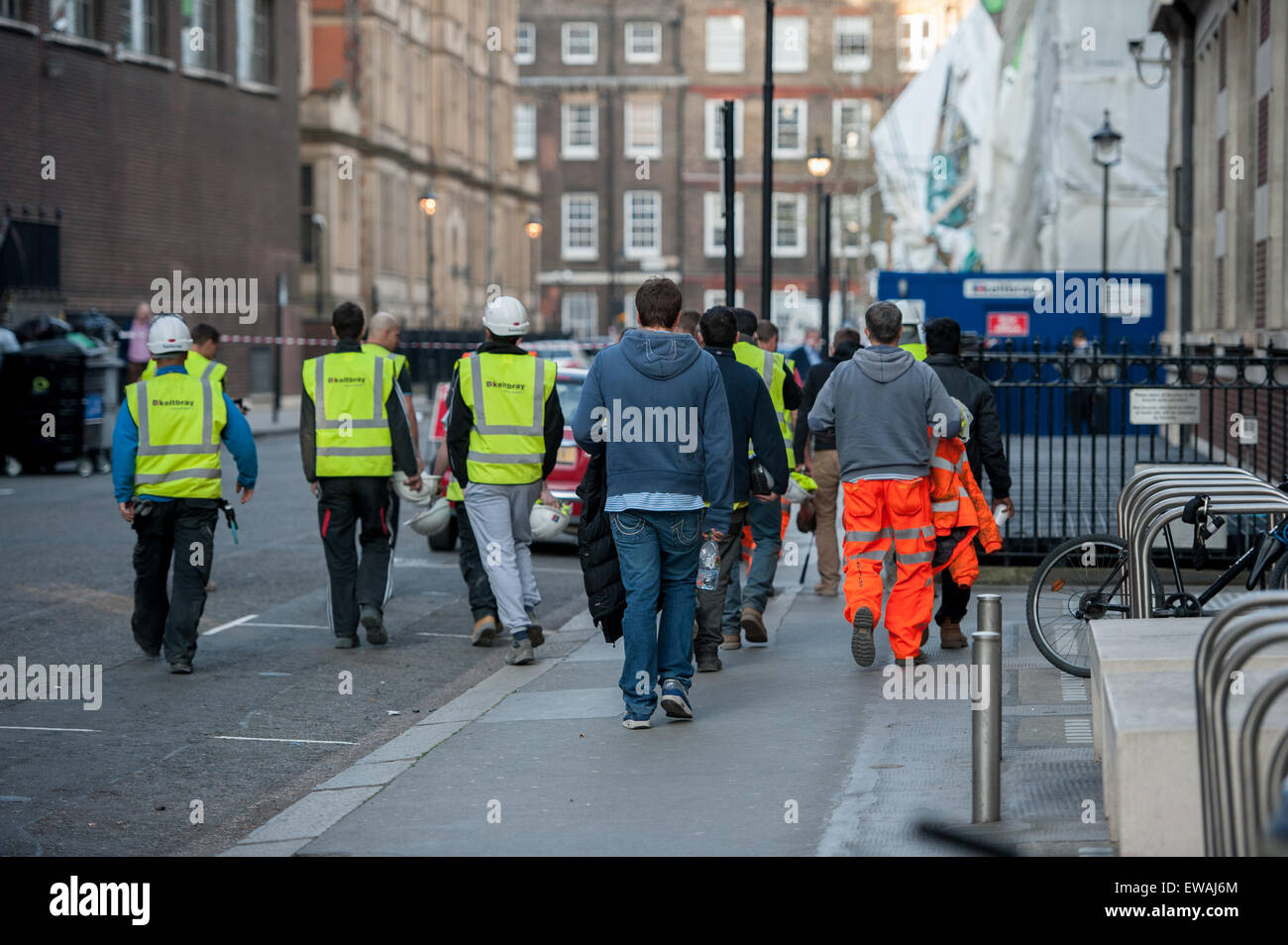 Des capacités et l'effondrement des échafaudages à la London School of Economics à Londres. Comprend : Voir Où : London, Royaume-Uni Quand : 20 Avr 2015 Banque D'Images