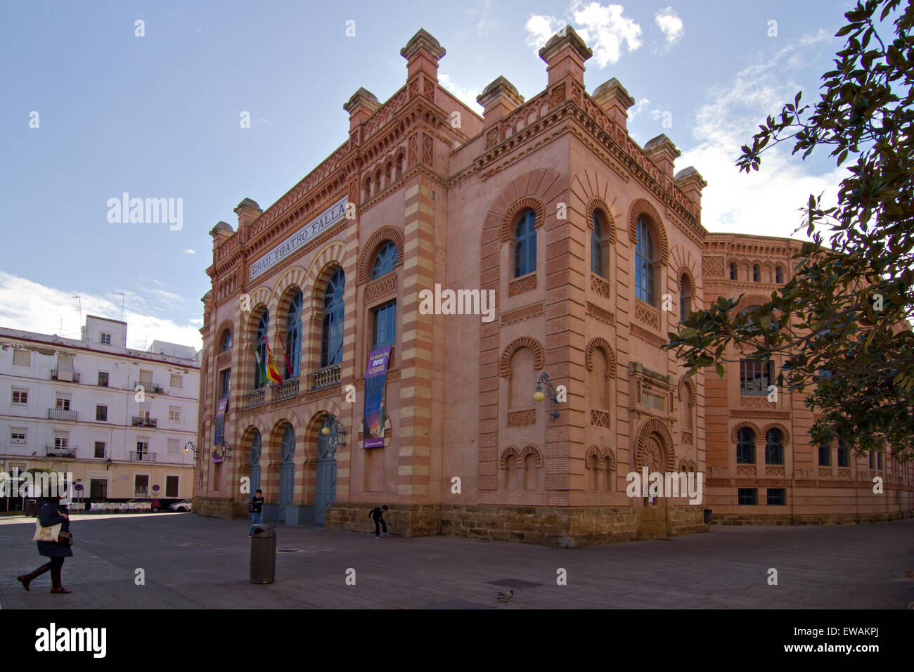 Le Gran Teatro Falla. Théâtre à Cadix, Espagne. Banque D'Images