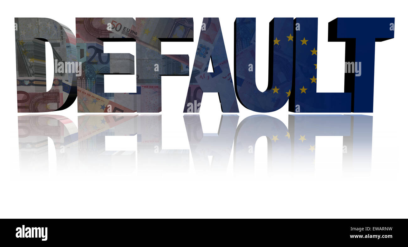 Texte par défaut avec drapeau de l'Union européenne et d'euros illustration Banque D'Images