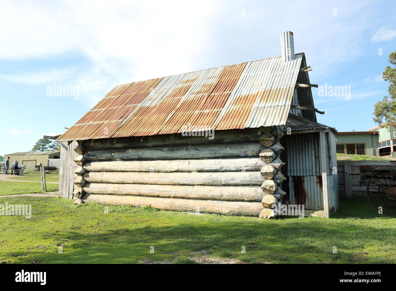 Vieille maison de bois en pays Australie Victoria Banque D'Images