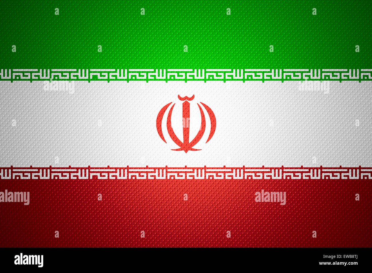 L'Iran d'un drapeau ou bannière iranienne sur la texture abstrait Banque D'Images
