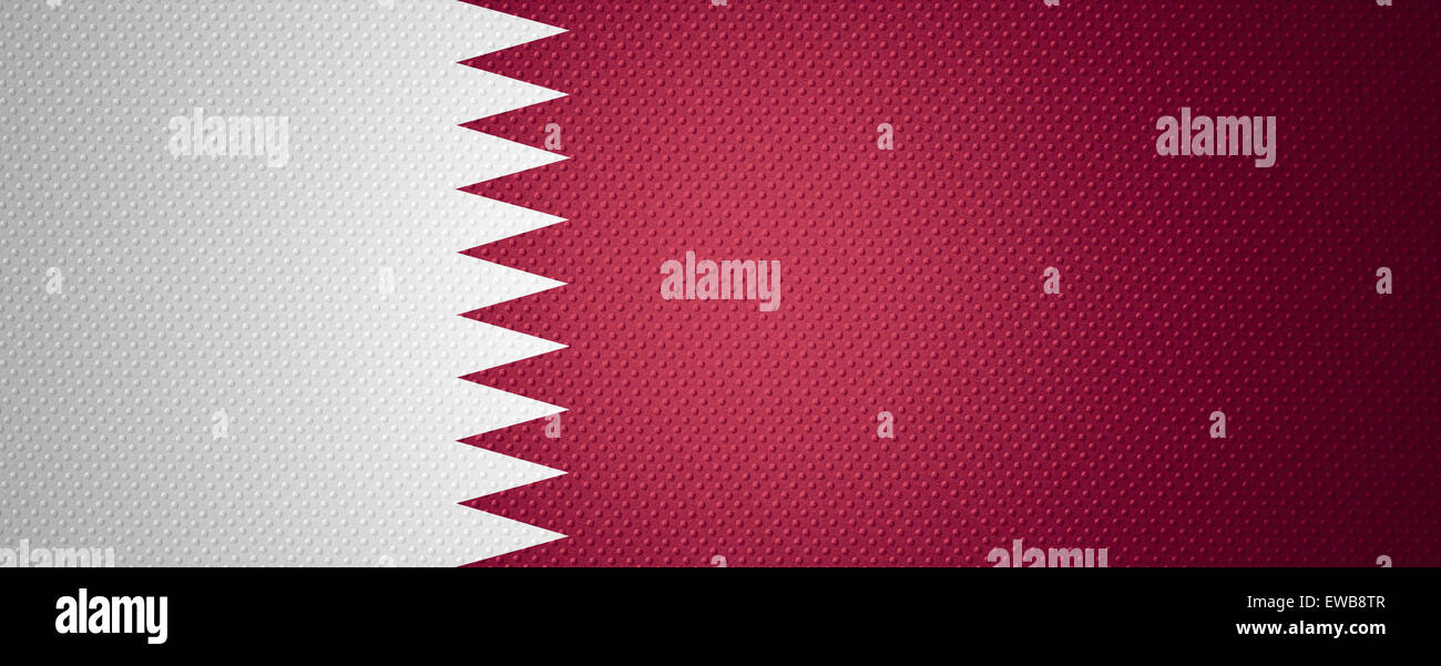 Qatar Qatar drapeau ou bannière sur texture abstrait Banque D'Images