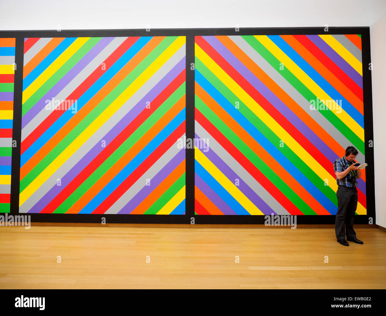 Sol Lewitt (Hatford, Connecticut (États-Unis), 1928 - New York, New York (US) 2007 # 1084 Mur Dawing, 2003 première dessiné par Asmir Ademagic et Wim Starkenburg Acrylique sur mur Stedelijk Museum - Amsterdam, Pays-Bas Banque D'Images