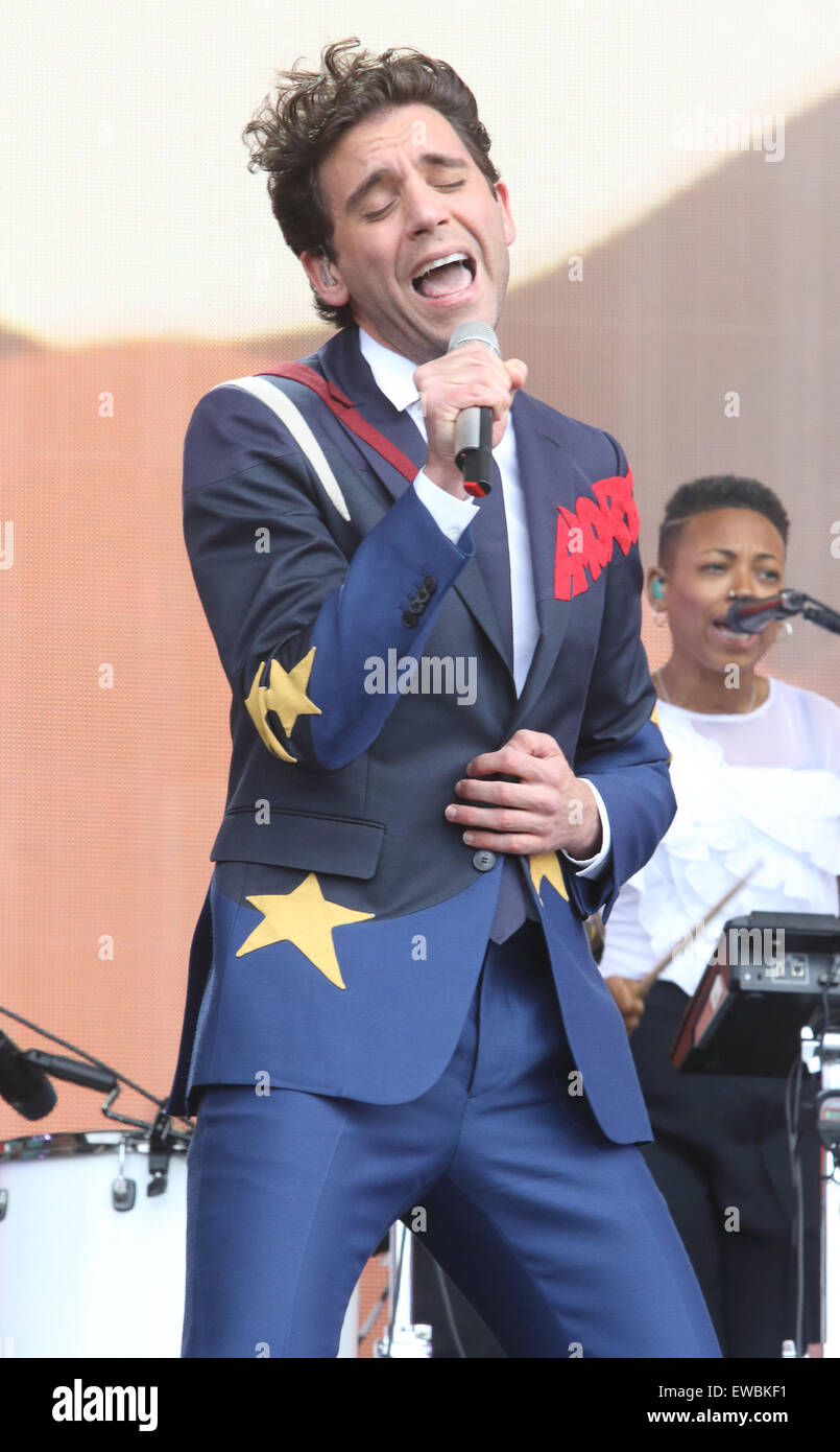 Londres, Royaume-Uni. 21 Juin, 2015. Mika au festival de musique d'été britannique Barclaycard , la troisième journée à Hyde Park, Londres. 21 juin 2015. Credit : Monument Media/Alamy Live News Banque D'Images