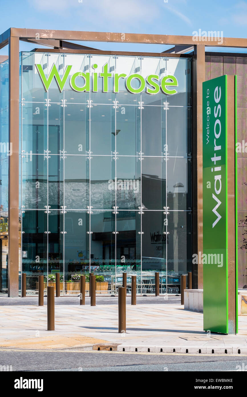 Supermarché Waitrose Chester, Cheshire, Angleterre, Royaume-Uni Banque D'Images