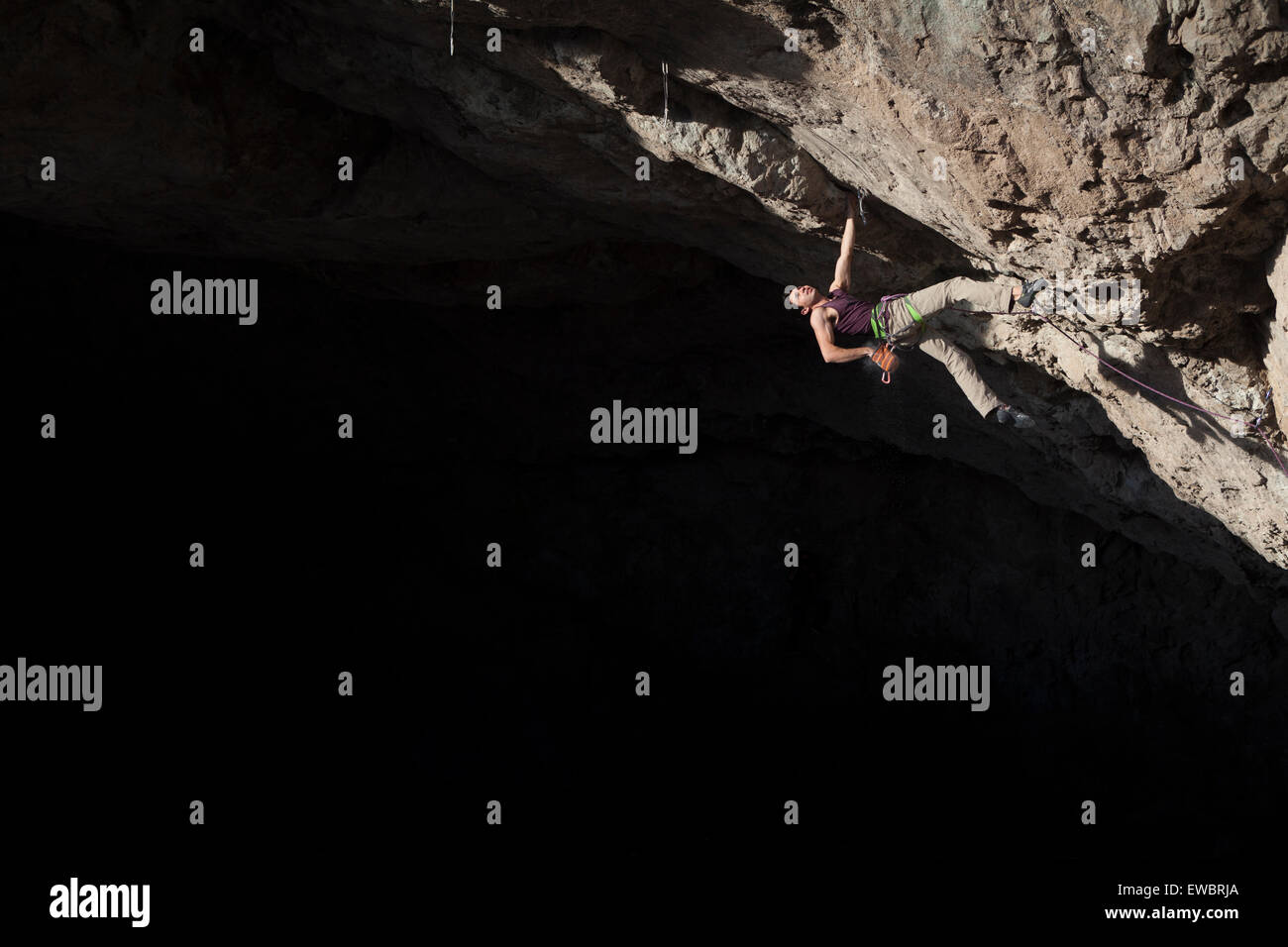 Escalade à El Arenal, Hidalgo, Mexique. Banque D'Images